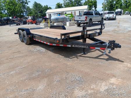 New 2026 Iron Bull ETB8320072 Equipment Trailer / 83"X20' (17' FLAT 3' DOVETAIL) / 2-7,000# AXLES / 235/80R16" 10 PLY TIRE AND WHEEL / DECK LEVEL RAMPAGE RAMPS