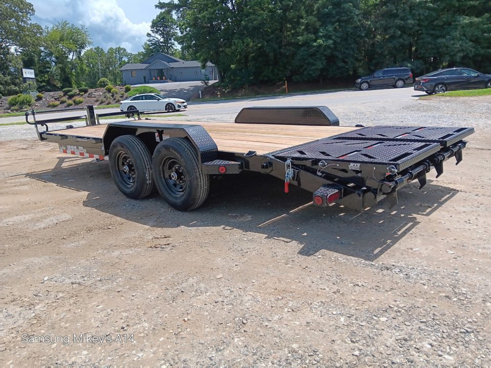 New 2026 Iron Bull ETB8320072 Equipment Trailer / 83"X20' (17' FLAT 3' DOVETAIL) / 2-7,000# AXLES / 235/80R16" 10 PLY TIRE AND WHEEL / DECK LEVEL RAMPAGE RAMPS