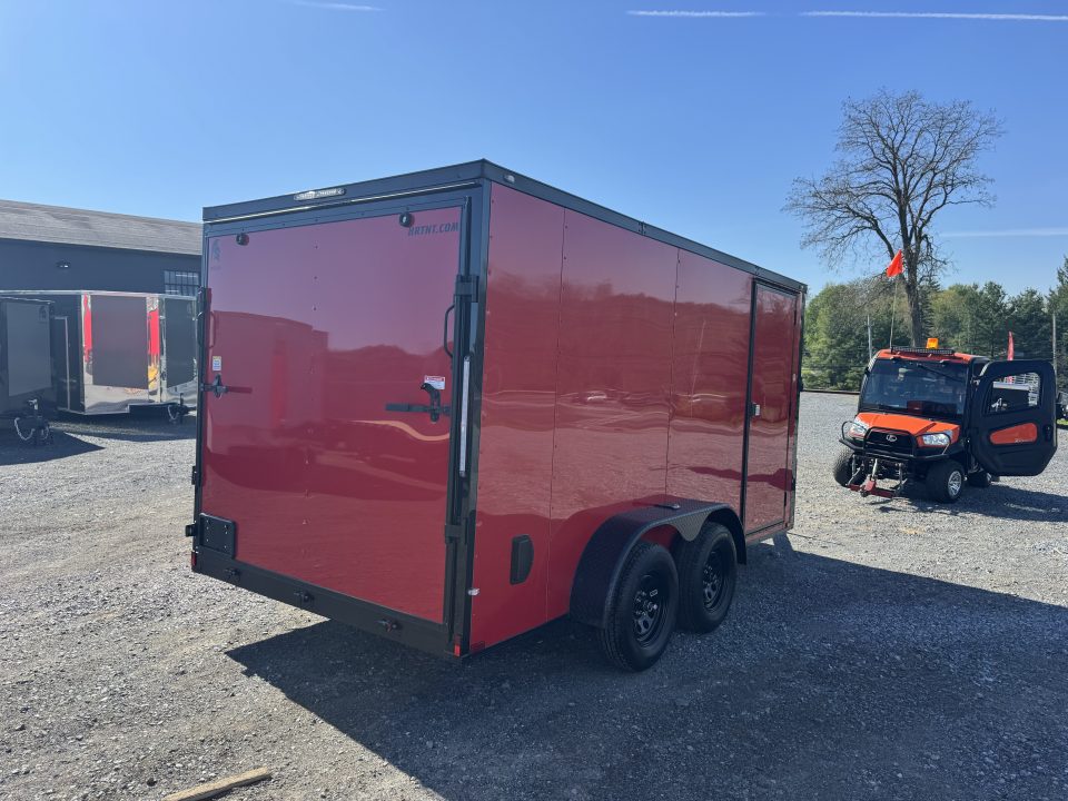 New 2026 Spartan Cargo SP7X14TA Cargo / Enclosed Trailer *RED W/ BLACK