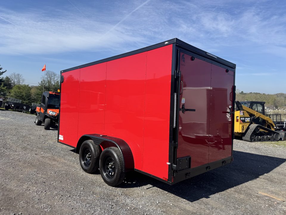 New 2026 Spartan Cargo SP7X14TA Cargo / Enclosed Trailer *RED W/ BLACK