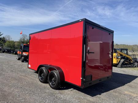 New 2026 Spartan Cargo SP7X14TA Cargo / Enclosed Trailer *RED W/ BLACK