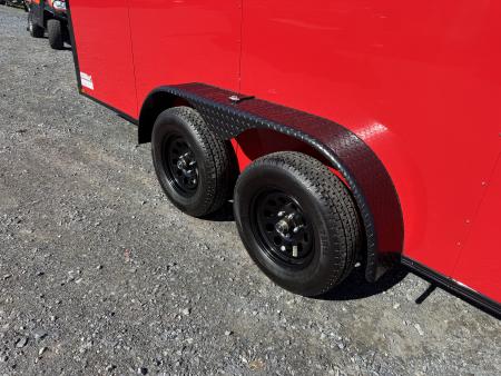 New 2026 Spartan Cargo SP7X14TA Cargo / Enclosed Trailer *RED W/ BLACK