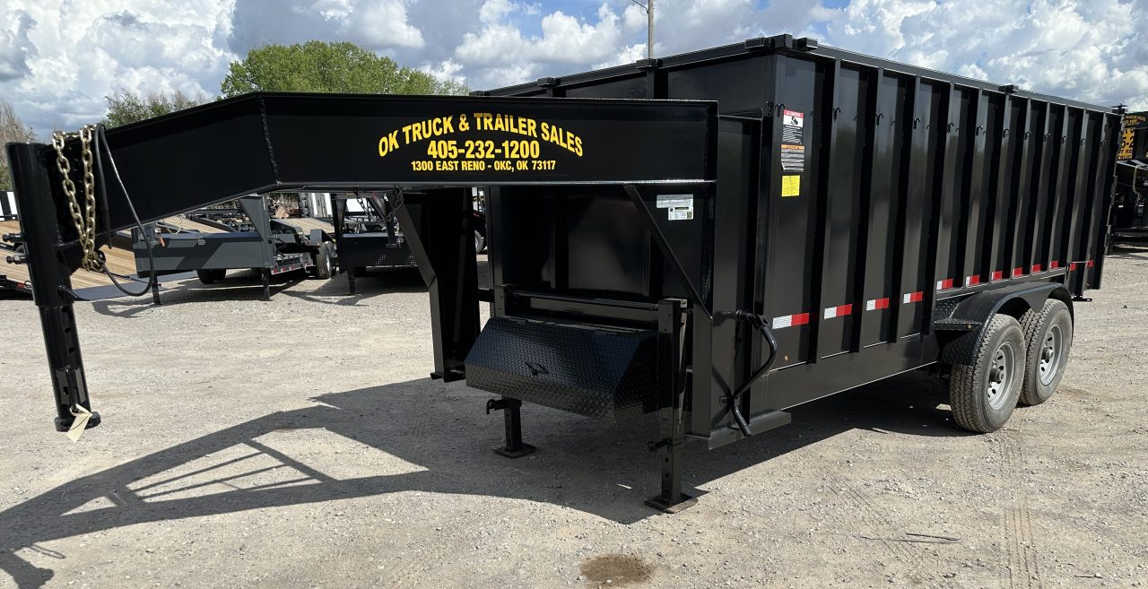 New 2025 Road Boss 83x16 Tandem Axle Gooseneck with 4' Sides Dump Trailer