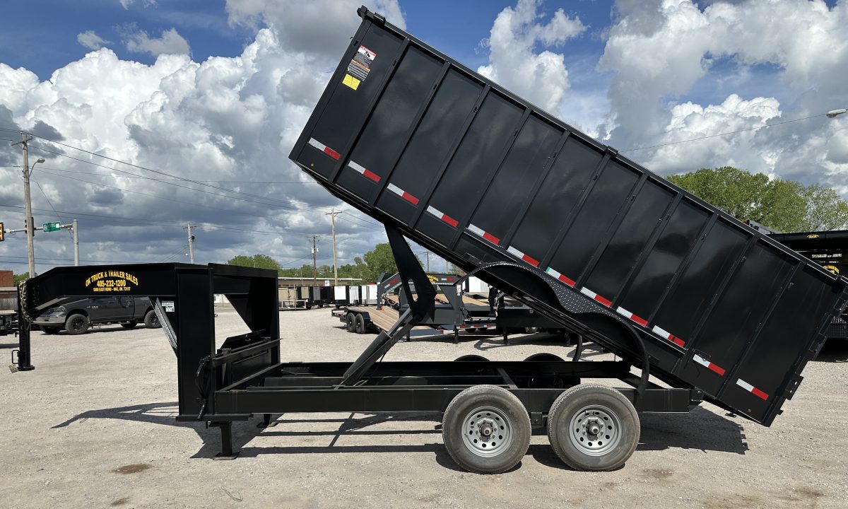 New 2025 Road Boss 83x16 Tandem Axle Gooseneck with 4' Sides Dump Trailer