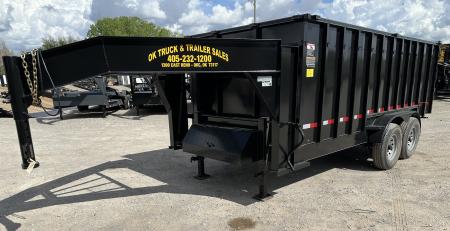 New 2025 Road Boss 83x16 Tandem Axle Gooseneck with 4' Sides Dump Trailer