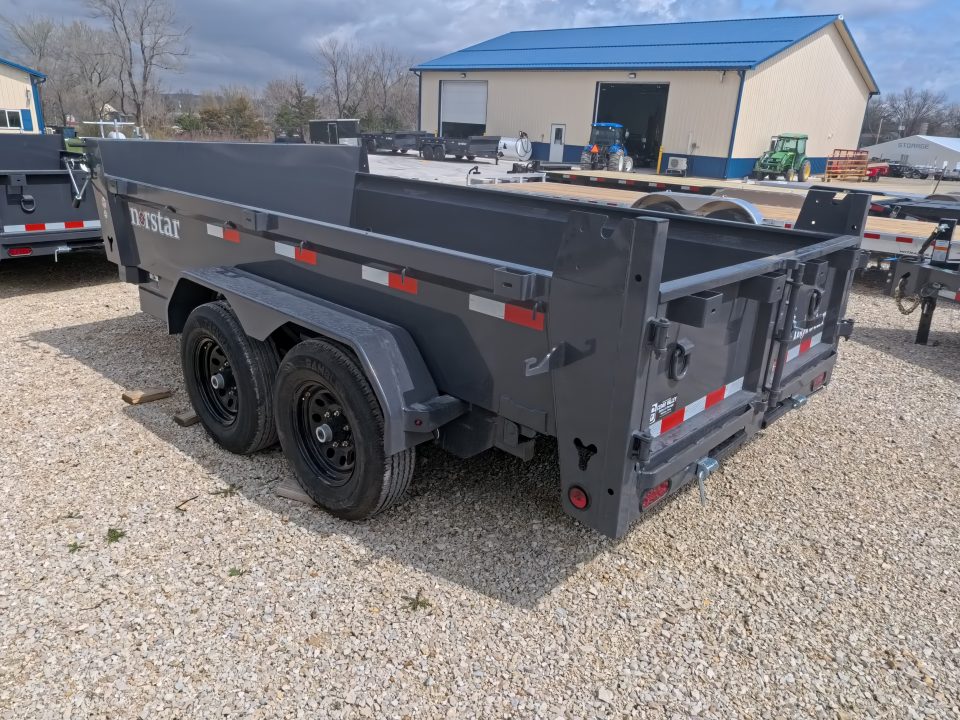 New 2026 Norstar 72 x 12 DCB Dump Trailer with 10K GVWR, Slide-In Ramps, 8 Ply Tires