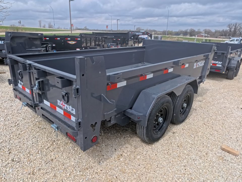 New 2026 Norstar 72 x 12 DCB Dump Trailer with 10K GVWR, Slide-In Ramps, 8 Ply Tires
