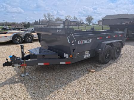 New 2026 Norstar 72 x 12 DCB Dump Trailer with 10K GVWR, Slide-In Ramps, 8 Ply Tires