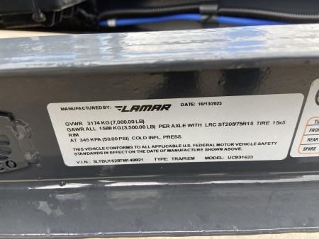 New Lamar 83"X16' UC 7K Utility Trailer