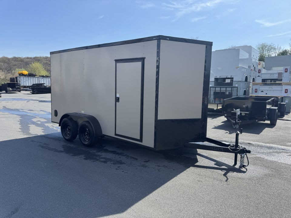 New 2026 Maximum Cargo Trailers 7X14TA Cargo / Enclosed Trailer *TAN W/ BLACK