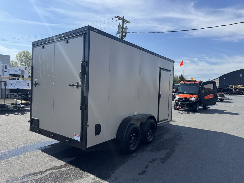 New 2026 Maximum Cargo Trailers 7X14TA Cargo / Enclosed Trailer *TAN W/ BLACK