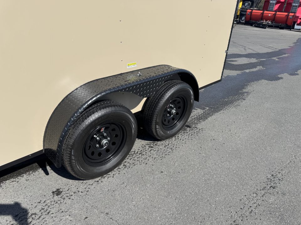 New 2026 Maximum Cargo Trailers 7X14TA Cargo / Enclosed Trailer *TAN W/ BLACK
