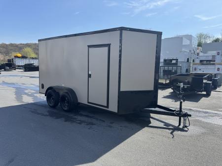 New 2026 Maximum Cargo Trailers 7X14TA Cargo / Enclosed Trailer *TAN W/ BLACK