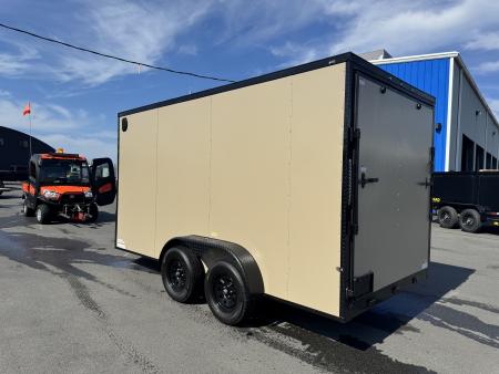 New 2026 Maximum Cargo Trailers 7X14TA Cargo / Enclosed Trailer *TAN W/ BLACK