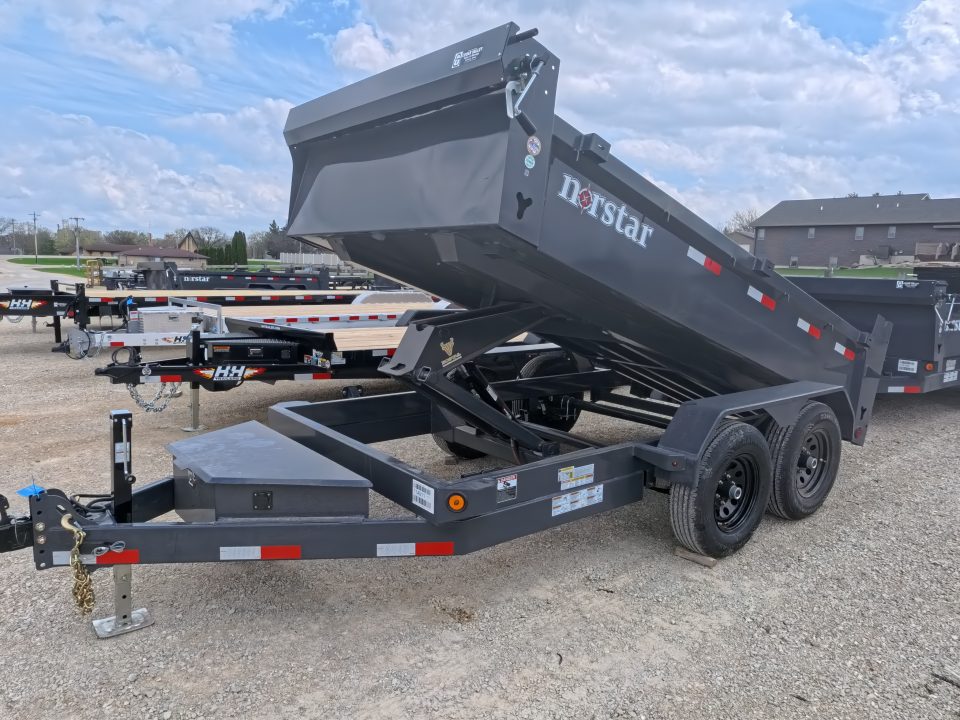 New 2026 Norstar 72 x 12 DCB Dump Trailer with 10K GVWR, Slide-In Ramps, 8 Ply Tires