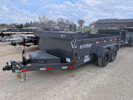 New 2026 Norstar 72 x 12 DCB Dump Trailer with 10K GVWR, Slide-In Ramps, 8 Ply Tires