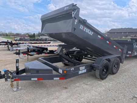 New 2026 Norstar 72 x 12 DCB Dump Trailer with 10K GVWR, Slide-In Ramps, 8 Ply Tires