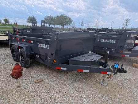 New 2026 Norstar 72 x 12 DCB Dump Trailer with 10K GVWR, Slide-In Ramps, 8 Ply Tires