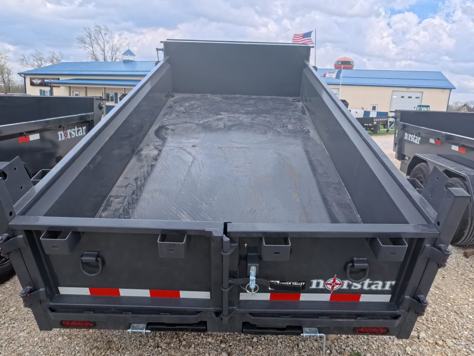 New 2026 Norstar 72 x 12 DCB Dump Trailer with 10K GVWR, Slide-In Ramps, 8 Ply Tires