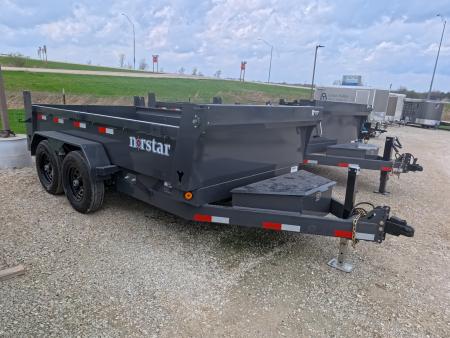 New 2026 Norstar 72 x 12 DCB Dump Trailer with 10K GVWR, Slide-In Ramps, 8 Ply Tires