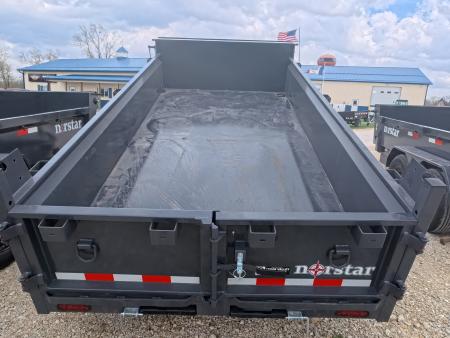 New 2026 Norstar 72 x 12 DCB Dump Trailer with 10K GVWR, Slide-In Ramps, 8 Ply Tires