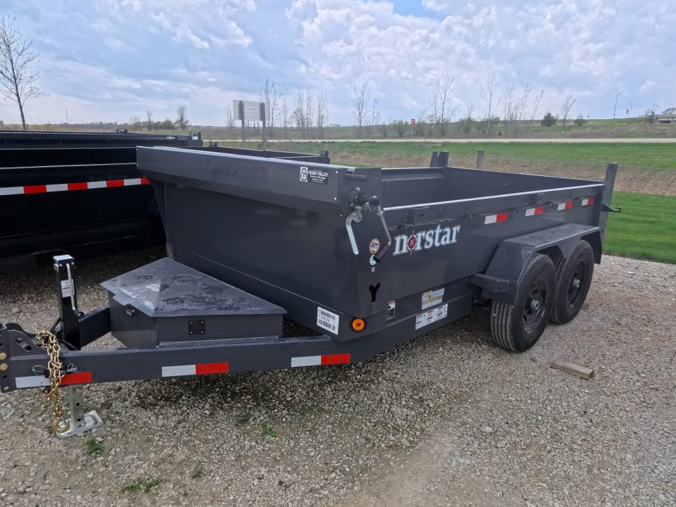 New 2026 Norstar 72 x 12 DCB Dump Trailer with 10K GVWR, Slide-In Ramps, 8 Ply Tires