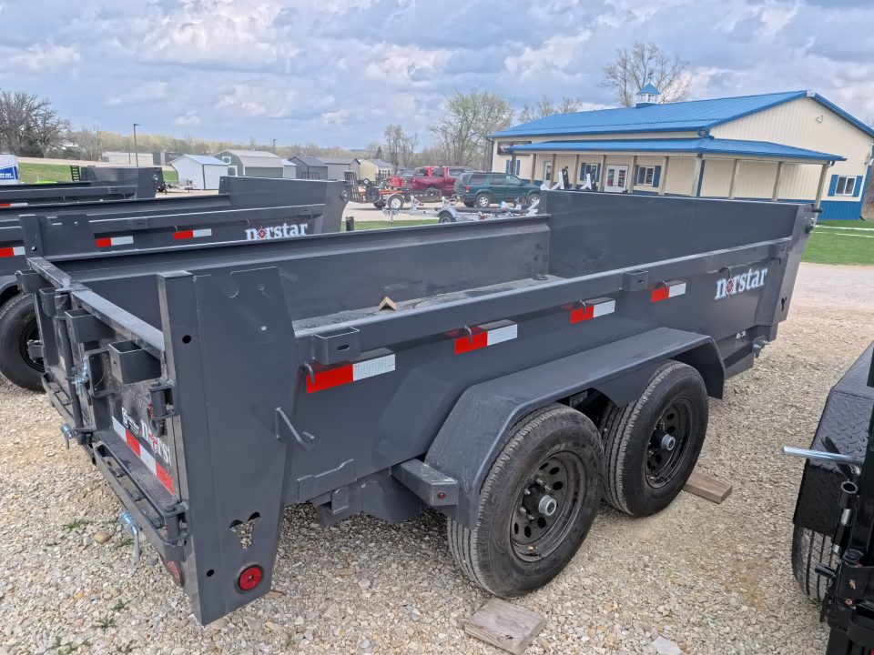 New 2026 Norstar 72 x 12 DCB Dump Trailer with 10K GVWR, Slide-In Ramps, 8 Ply Tires