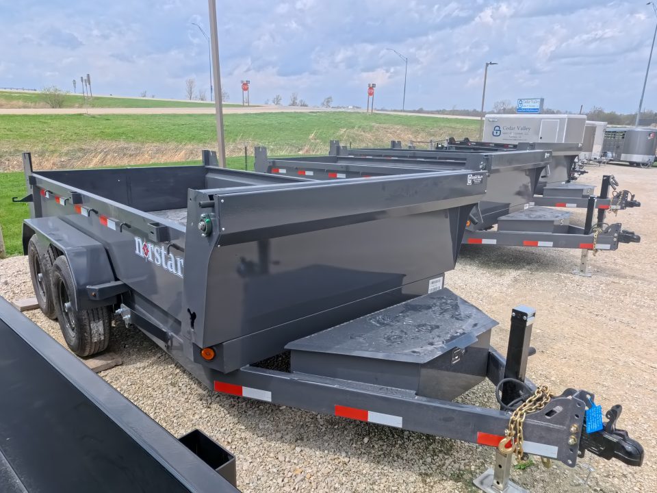 New 2026 Norstar 72 x 12 DCB Dump Trailer with 10K GVWR, Slide-In Ramps, 8 Ply Tires
