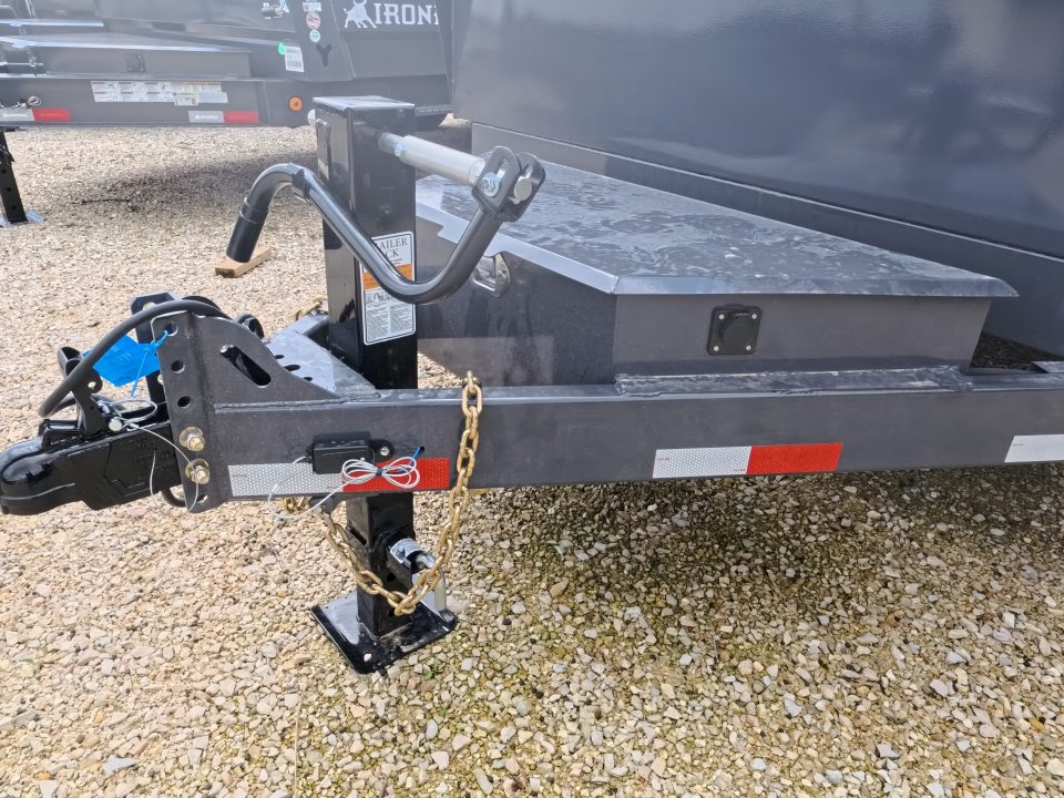 New 2026 Norstar 83 x 14 DCB Gray Dump with 14K GVWR, Scissor Hoist, Slide-In Ramps, 14 K Adj. Coupler with 2 5/16" Receiver