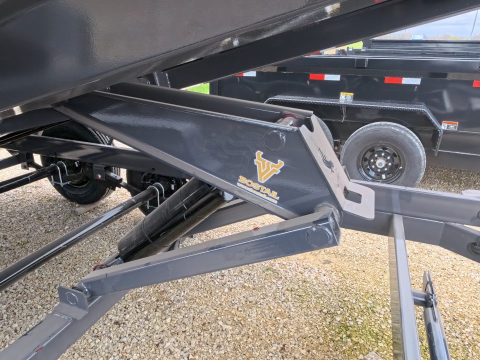 New 2026 Norstar 83 x 14 DCB Gray Dump with 14K GVWR, Scissor Hoist, Slide-In Ramps, 14 K Adj. Coupler with 2 5/16" Receiver