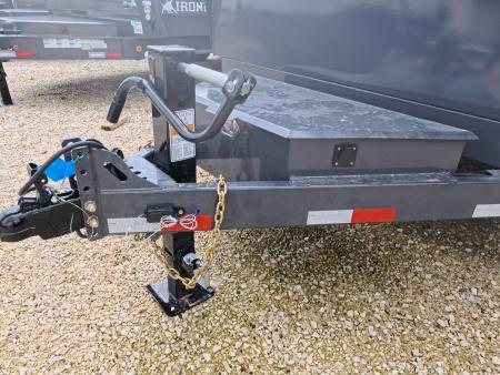 New 2026 Norstar 83 x 14 DCB Gray Dump with 14K GVWR, Scissor Hoist, Slide-In Ramps, 14 K Adj. Coupler with 2 5/16" Receiver