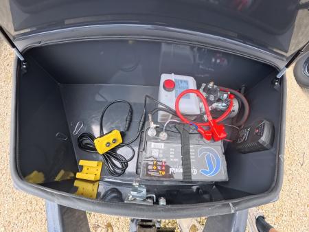 New 2026 Norstar 83 x 14 DCB Gray Dump with 14K GVWR, Scissor Hoist, Slide-In Ramps, 14 K Adj. Coupler with 2 5/16" Receiver