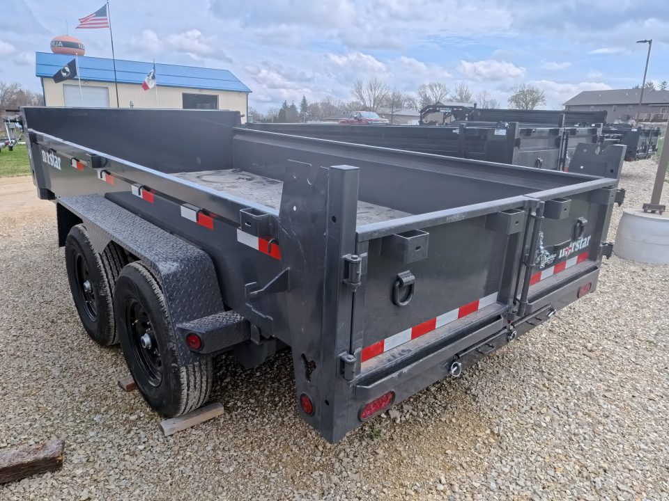 New 2026 Norstar 83 x 14 DCB Gray Dump with 2) 7K Straight Axles with Electric Brakes, 10 Ply Tires, Adj. 14K -2 5/16" Coupler