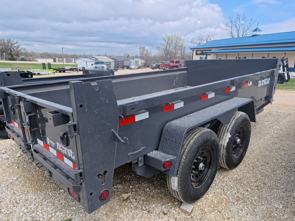 New 2026 Norstar 83 x 14 DCB Gray Dump with 2) 7K Straight Axles with Electric Brakes, 10 Ply Tires, Adj. 14K -2 5/16" Coupler