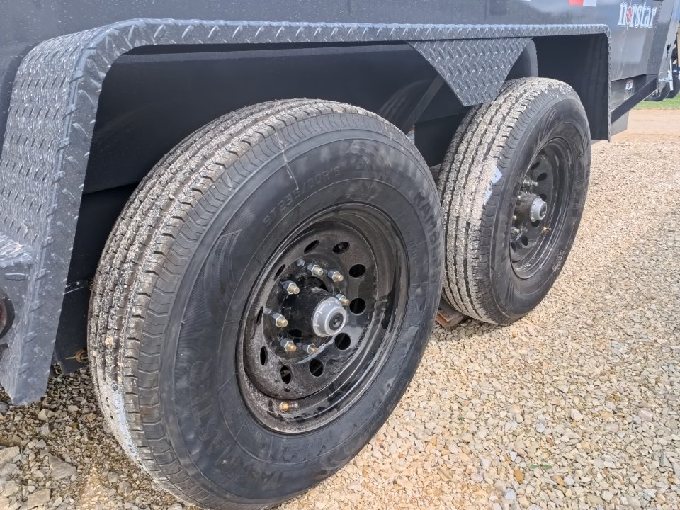 New 2026 Norstar 83 x 14 DCB Gray Dump with 2) 7K Straight Axles with Electric Brakes, 10 Ply Tires, Adj. 14K -2 5/16" Coupler