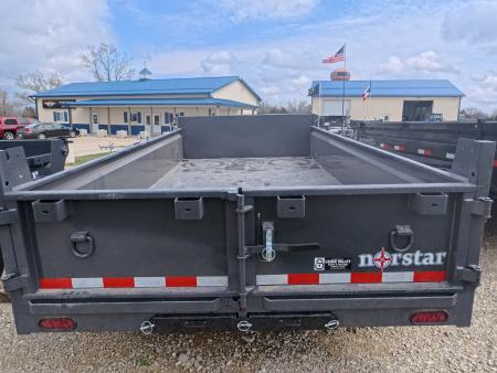 New 2026 Norstar 83 x 14 DCB Gray Dump with 2) 7K Straight Axles with Electric Brakes, 10 Ply Tires, Adj. 14K -2 5/16" Coupler