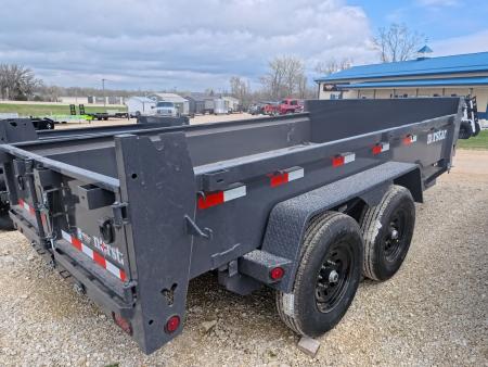 New 2026 Norstar 83 x 14 DCB Gray Dump with 2) 7K Straight Axles with Electric Brakes, 10 Ply Tires, Adj. 14K -2 5/16" Coupler