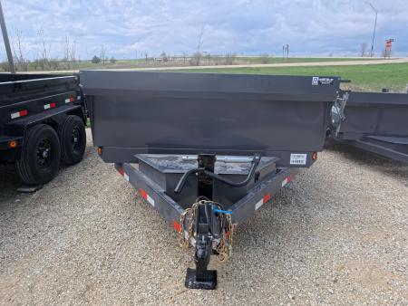New 2026 Norstar 83 x 14 DCB Gray Dump with 2) 7K Straight Axles with Electric Brakes, 10 Ply Tires, Adj. 14K -2 5/16" Coupler