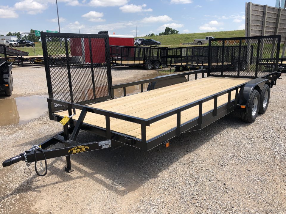 New 2026 Road Boss 83"x20' Bumper Pull w/4' Rear Gate & 4' Side Gate ATV Trailer