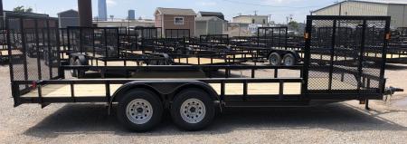New 2026 Road Boss 83"x20' Bumper Pull w/4' Rear Gate & 4' Side Gate ATV Trailer