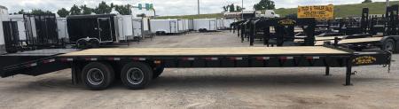 New 2026 Road Boss 30' Tandem Dual Pintle Hitch with combo dove tail Equipment Trailer
