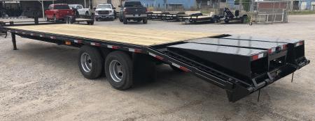 New 2026 Road Boss 30' Tandem Dual Pintle Hitch with combo dove tail Equipment Trailer