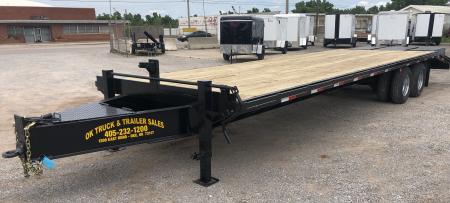 New 2026 Road Boss 30' Tandem Dual Pintle Hitch with combo dove tail Equipment Trailer