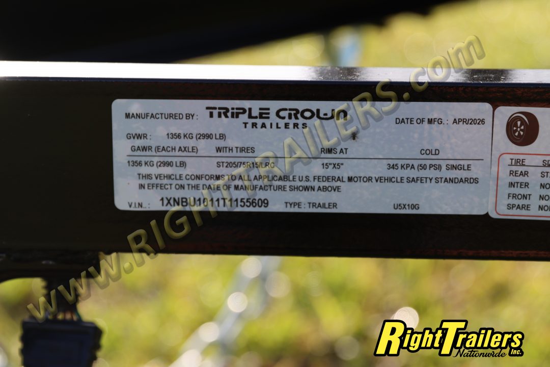 New 2026 5X10 TRIPLE CROWN UTILITY TRAILER