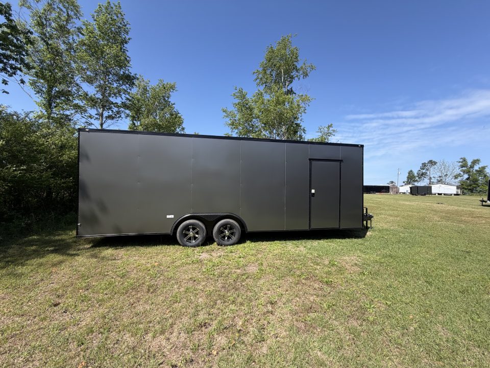New 2026 South Georgia Cargo Trailers 8.5X24X7'6" CHARCOAL BLACKOUT ESCAPE DOOR Car Hauler