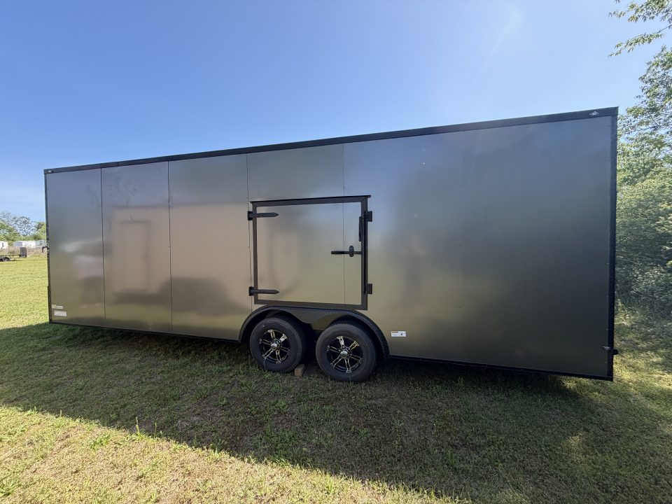 New 2026 South Georgia Cargo Trailers 8.5X24X7'6" CHARCOAL BLACKOUT ESCAPE DOOR Car Hauler