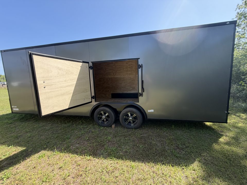 New 2026 South Georgia Cargo Trailers 8.5X24X7'6" CHARCOAL BLACKOUT ESCAPE DOOR Car Hauler