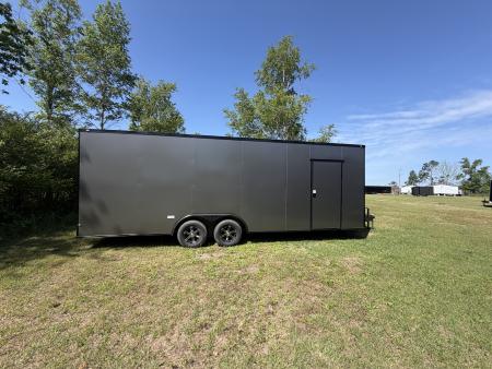 New 2026 South Georgia Cargo Trailers 8.5X24X7'6" CHARCOAL BLACKOUT ESCAPE DOOR Car Hauler