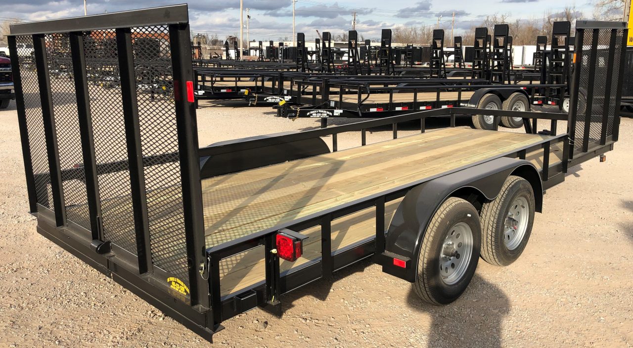 New 2026 Road Boss 83"x18' Bumper Pull w/4' Rear Gate & 4' Side Gate ATV Trailer