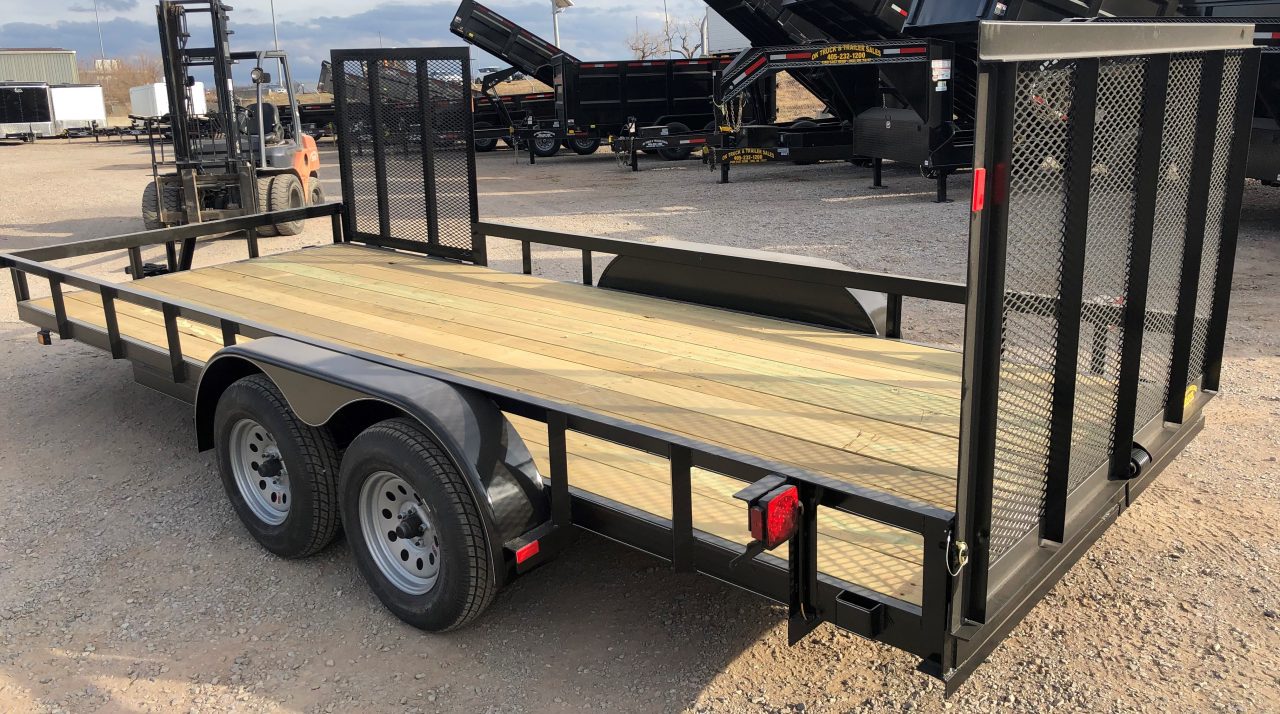 New 2026 Road Boss 83"x18' Bumper Pull w/4' Rear Gate & 4' Side Gate ATV Trailer